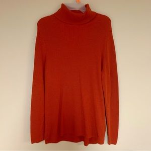 Orange Turtleneck Sweater